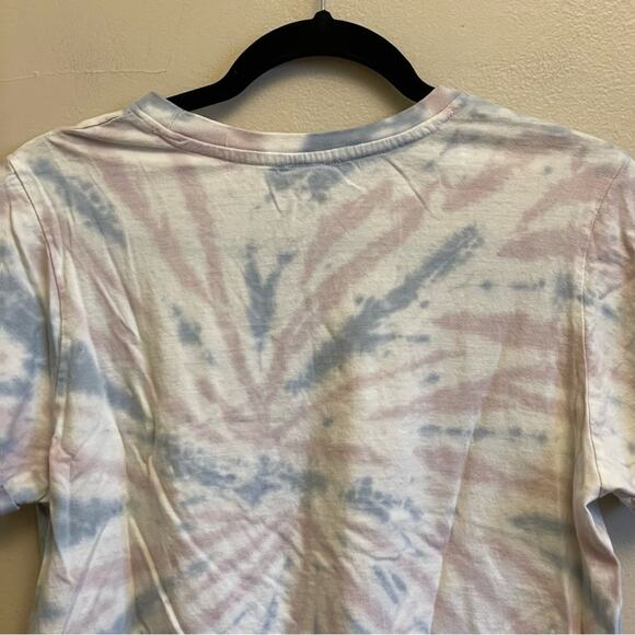 Electric Pink S tie dye short sleeve t-shirt cropped skater skeleton cute - Picture 6 of 7